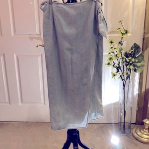 DENIM WRAP SKIRT